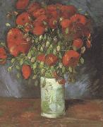 Vincent Van Gogh Vase wtih Red Poppies (nn040 china oil painting reproduction